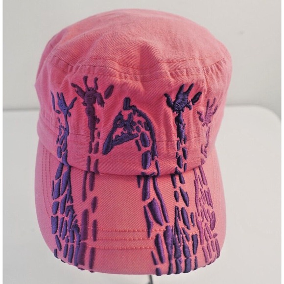 kidstees Other - San Diego Zoo Giraffe Logo Girls Pink Youth Adjustable Hat Baseball Cap Giraffes